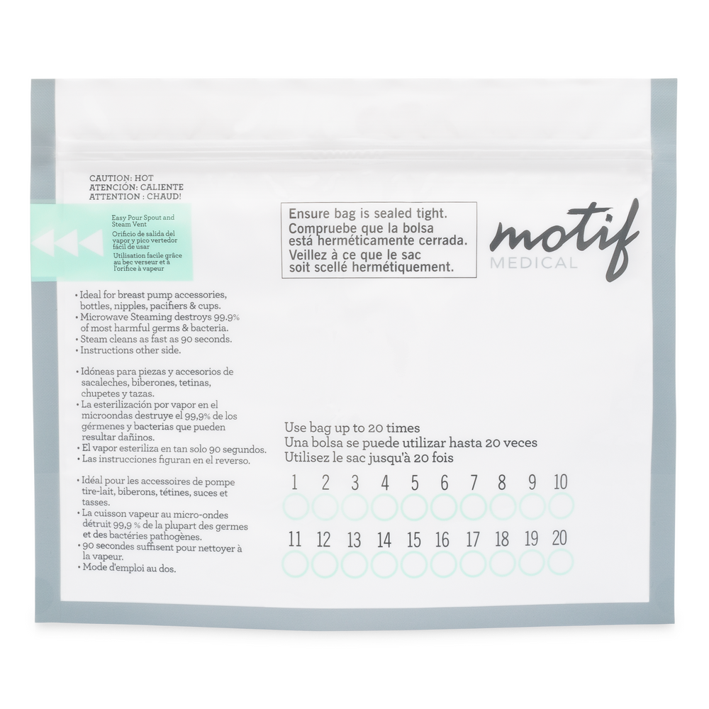 Motif Micro Steam Sterilizer Bag, Pack of 7