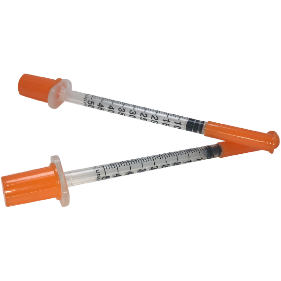 Endure Insulin Syringe with Needle - Box of 100