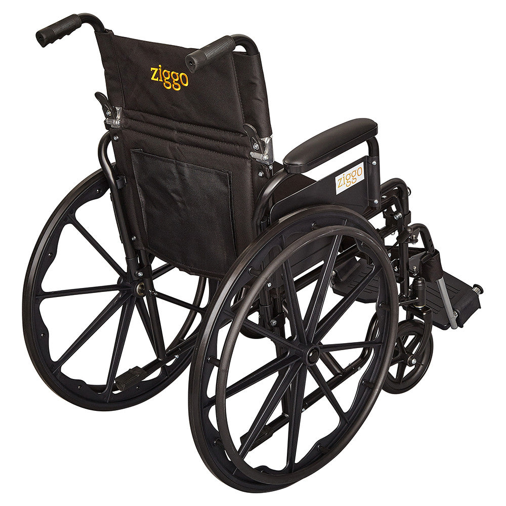 Circle Specialty Ziggo Lightweight Wheelchair for Kids - Black, 18 inch