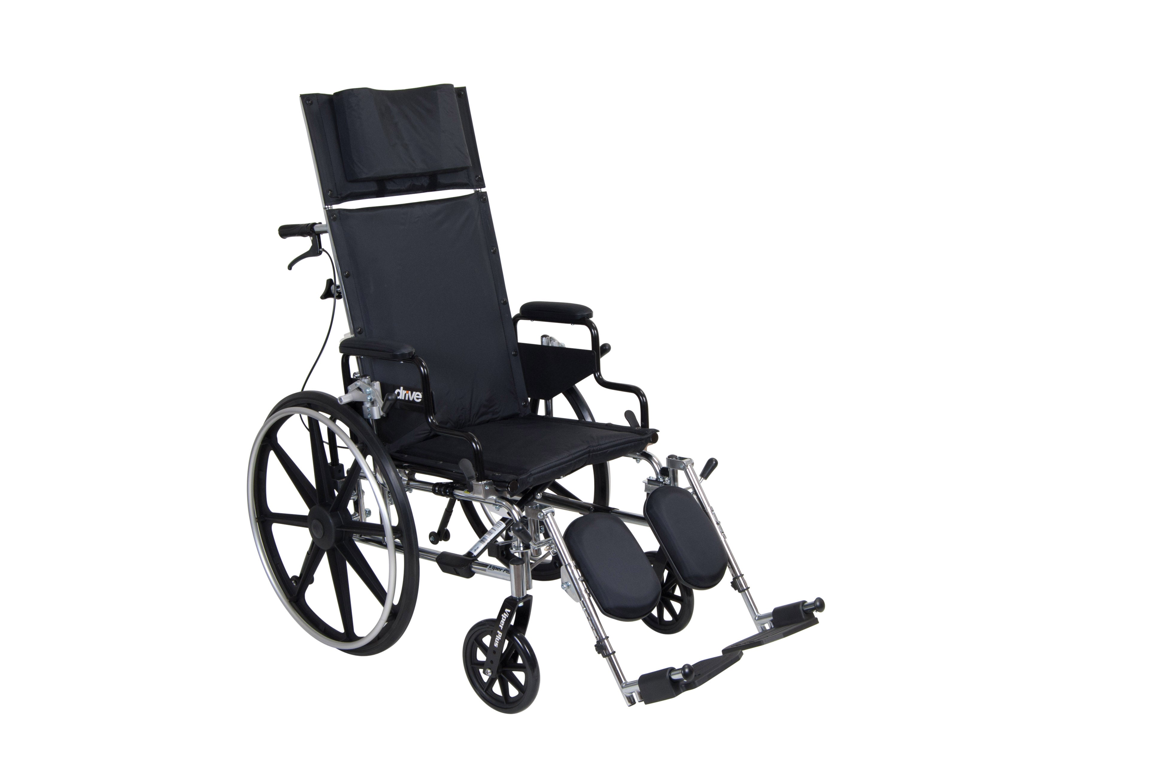 Viper Plus GT Full Reclining Wheelchair, Detachable Desk Arms, 16" Sea
