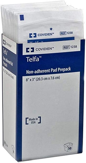 Covidien Telfa Non-adherent Sterile Pad Prepack, 8 in. x 3 in. - Case of 600