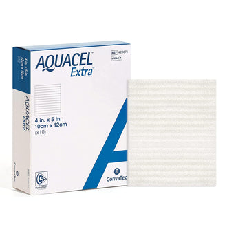 Convatec Aquacel Extra Hydrofiber Dressing, 4 in. x 5 in.  - Pack of 10