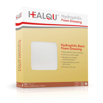 HealQu Hydrophilic Foam Dressing - Box of 10