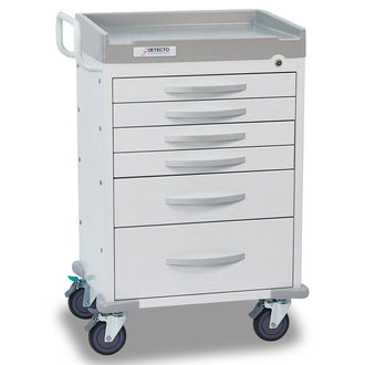 Detecto Rescue Series General Purpose 6 Drawers Medical Cart - White