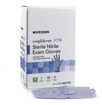 Confiderm STR Sterile Nitrile Gloves - Medium 50 Count - No Insurance Medical Supplies