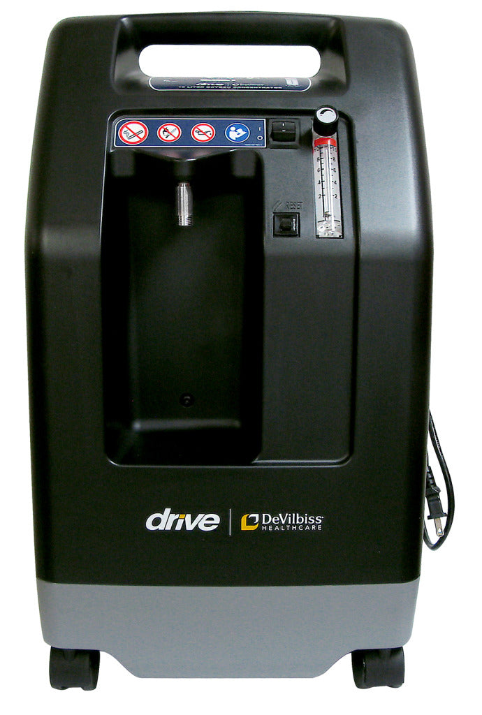 Drive Medical Compact Oxygen Concentrator, 10-Liter, Refurbished - No Insurance Medical Supplies