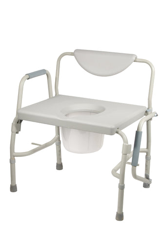 Bariatric Drop Arm Bedside Commode Chair - No Insurance Medical Supplies