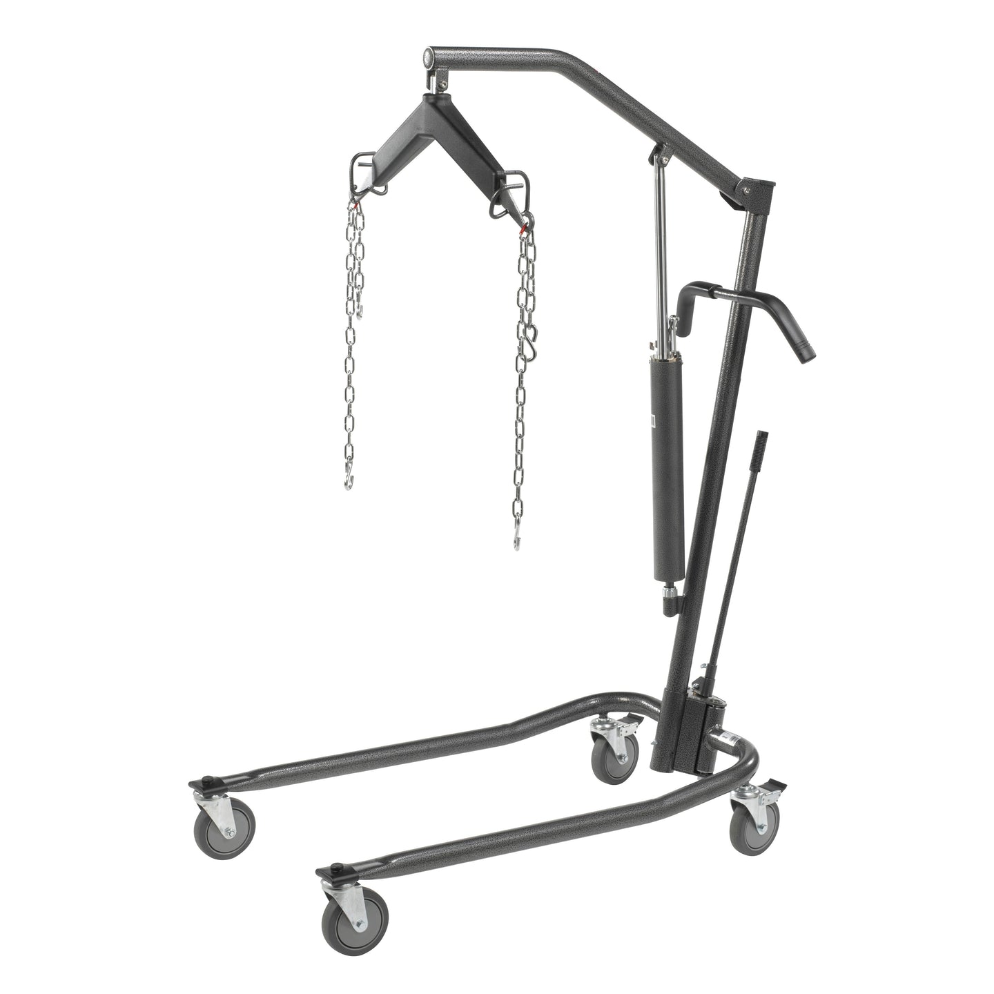 Hydraulic Patient Lift with Six Point Cradle, 5" Casters, Silver Vein - No Insurance Medical Supplies