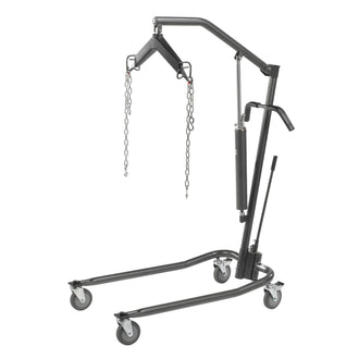 Hydraulic Patient Lift with Six Point Cradle, 5" Casters, Silver Vein - No Insurance Medical Supplies