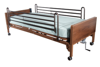 Delta Ultra Light Full Electric Hospital Bed with Full Rails and Innerspring Mattress - No Insurance Medical Supplies