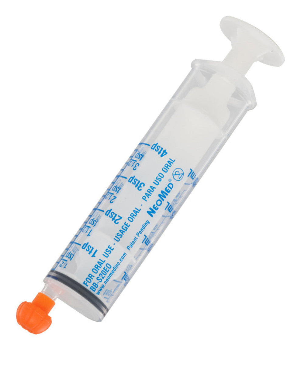 NeoMed 20mL Oral Medication Syringe with Blue Gradients - Pack of 25 Syringes