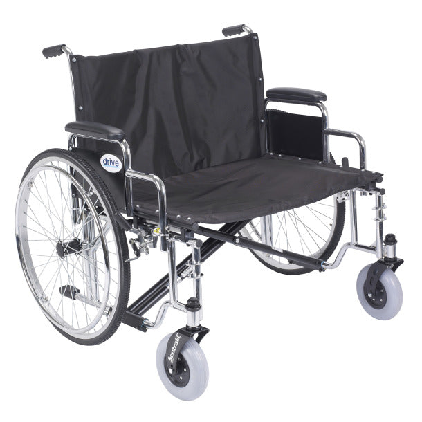 Drive Medical Sentra EC Heavy Duty Extra Wide Wheelchair, Detachable Desk Arms, 30" Seat - No Insurance Medical Supplies