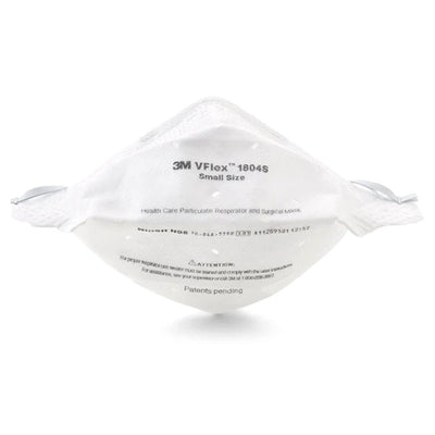 3M VFlex Health Care N95 Particulate Respirator and Surgical Mask - White, Small