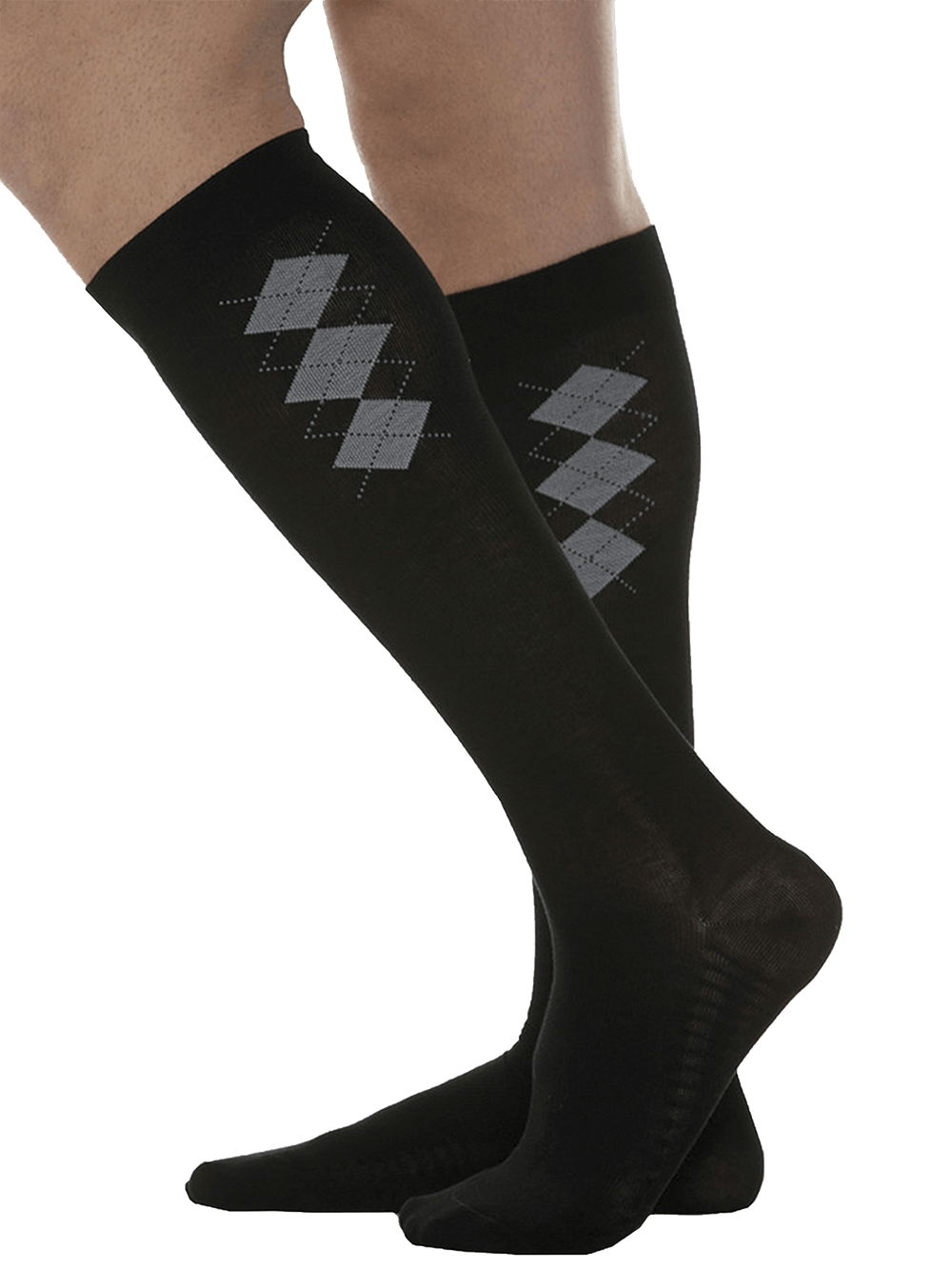 MAXAR Men's Fashion Cotton Compression Support Socks- Black