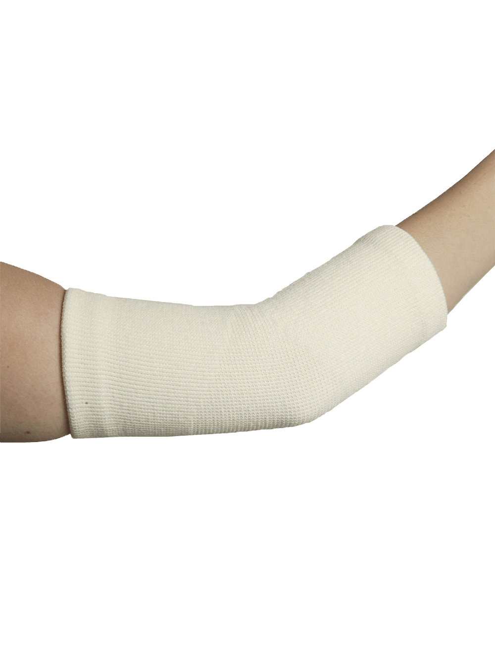 MAXAR Wool/Elastic Elbow Brace - Two-Way Stretch: White