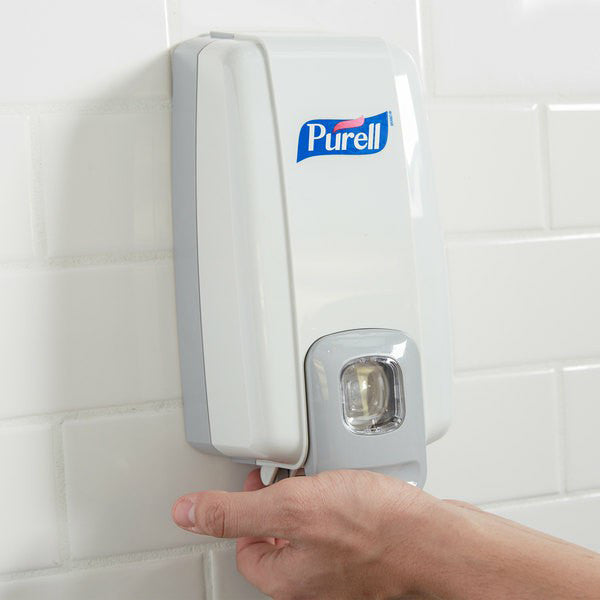 Purell NXT Space Saver Push-Style Sanitizer Dispenser - Dove Gray, 1000 mL