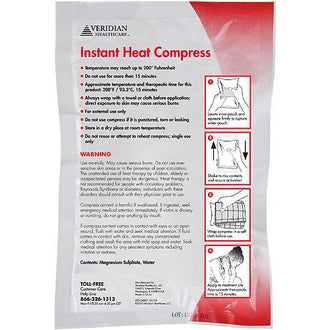 Veridian Healthcare Instant Heat Compress, 6-Inch x 9-Inch - No Insurance Medical Supplies