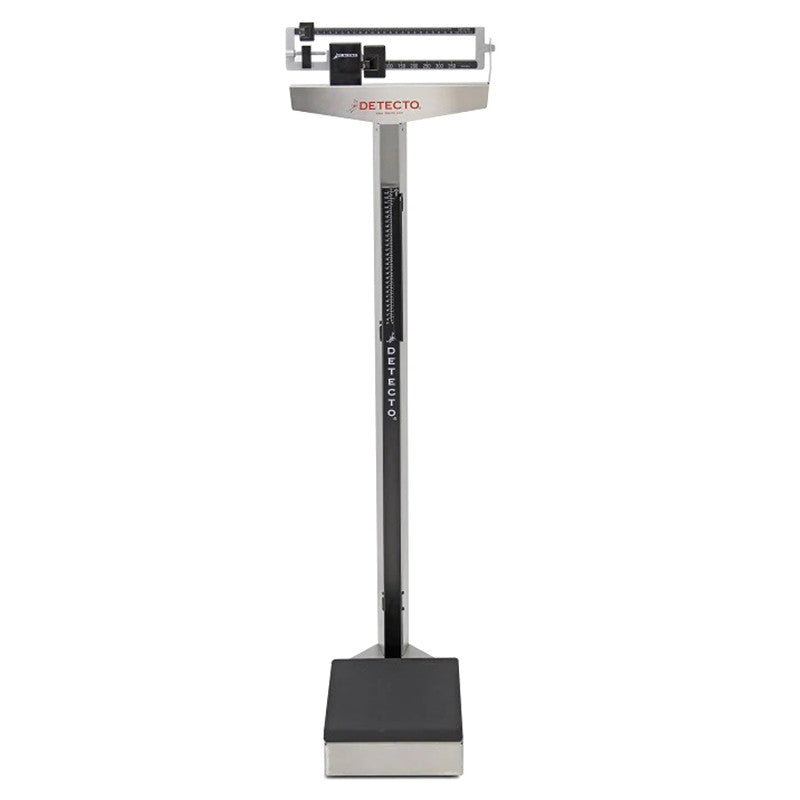 Detecto Eye-Level Physician Scale with Height Rod - Stainless Steel, 180 kg x 100 g