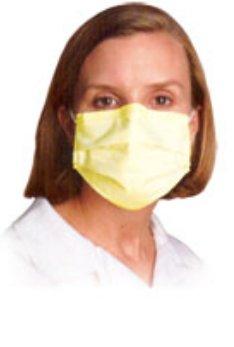 Pleated Procedure Mask - One Size Fits Most Yellow - No Insurance Medical Supplies