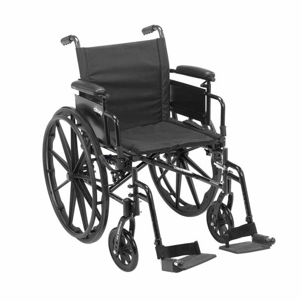 Cruiser X4 Wheelchair with Flip back, Adjustable Height, Detachable Desk Arms, 16" Seat, Without Legrests