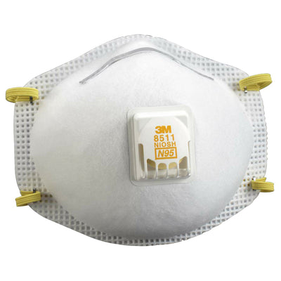 3M N95 Particulate Respirator Mask with Cool Flow Valve - White