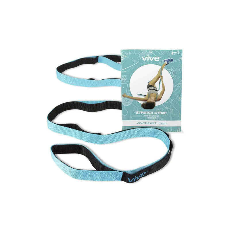 Vive Health Stretch Strap with Carrying Bag and Stretching Booklet