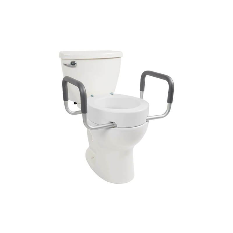 Vive Health Toilet Seat Riser with Arms - White