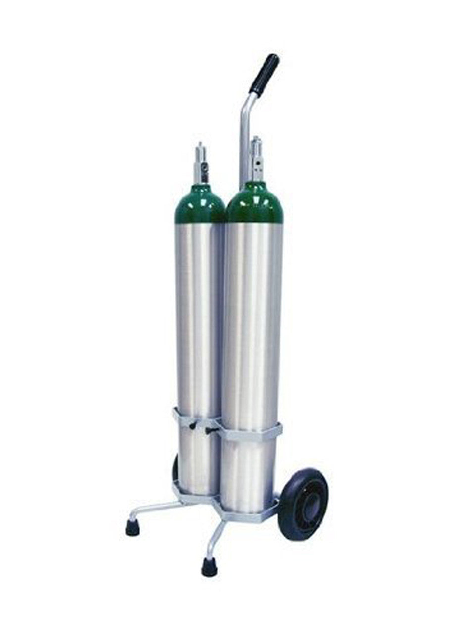 Dual Oxygen Cylinder Cart