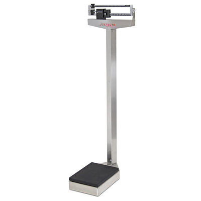 Detecto Eye-Level Physician Scale - Stainless Steel, 400 lb x 4 oz / 175 kg x 100 g