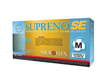 Supreno SE Powder-Free Nitrile Exam Gloves, Blue - Large 100 Count - No Insurance Medical Supplies