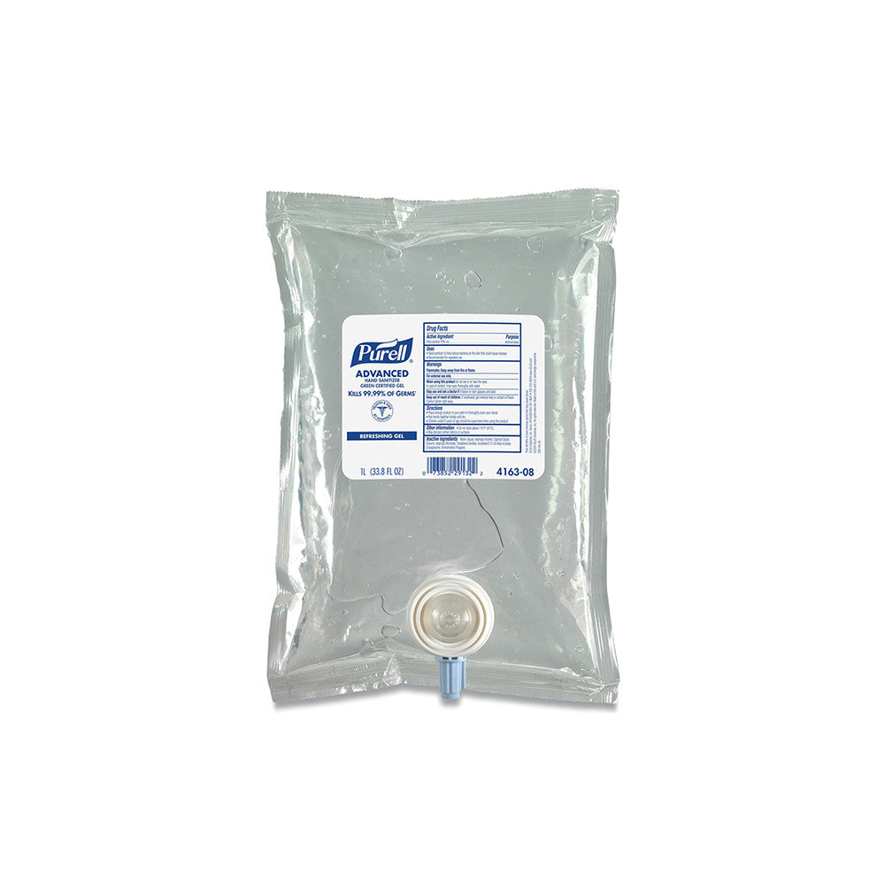 Purell Advanced Hand Sanitizer Green Certified Refreshing Gel Refill Bag for CS2 - 1000 mL