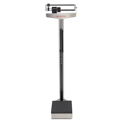 Detecto Eye-Level Physician Scale with Height Rod - Stainless Steel, 400 lb x 4 oz