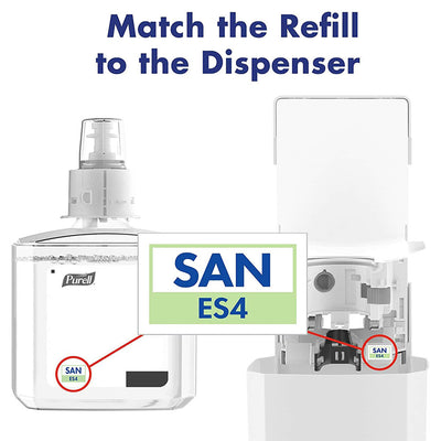 Purell Advanced Hand Sanitizer Gentle & Free Foam Refill for ES4 Dispenser - 1200 mL