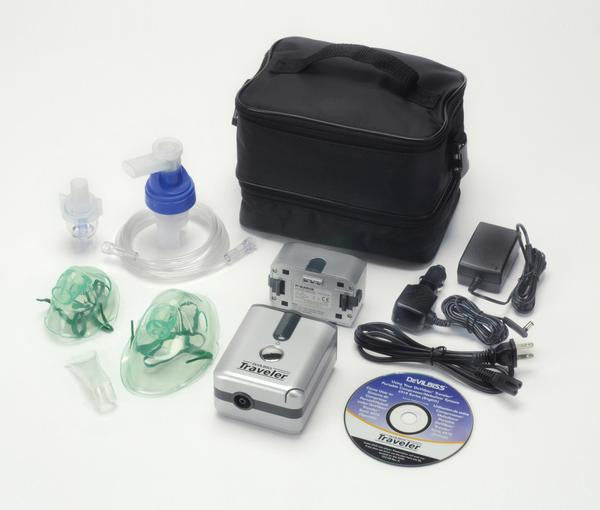 DeVilbiss Healthcare Traveler Portable Compressor Nebulizer System without Battery