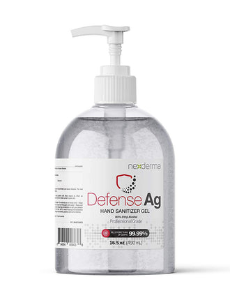 NEXDERMA Defense Ag Hand Disinfectant Gel with 80% Ethyl Alcohol - 16.5oz - No Insurance Medical Supplies