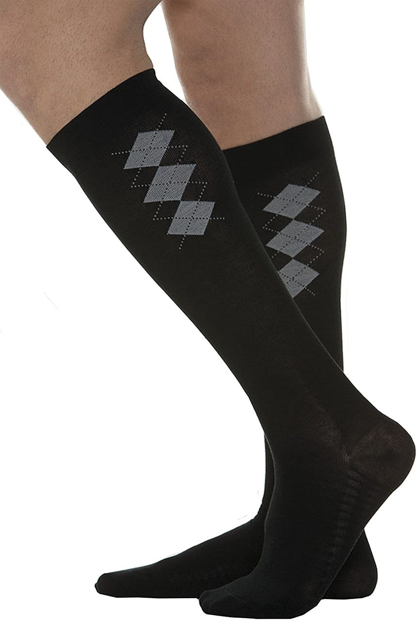 MAXAR Men's Fashion Cotton Compression Support Socks- Black