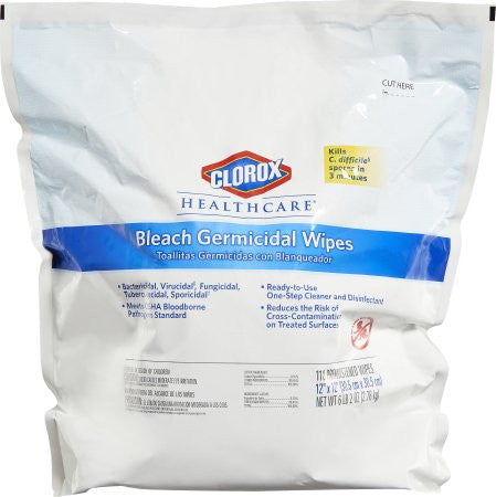 Clorox Bleach Germicidal Wipes, Refill Pouch, Floral Scent - 110 Count