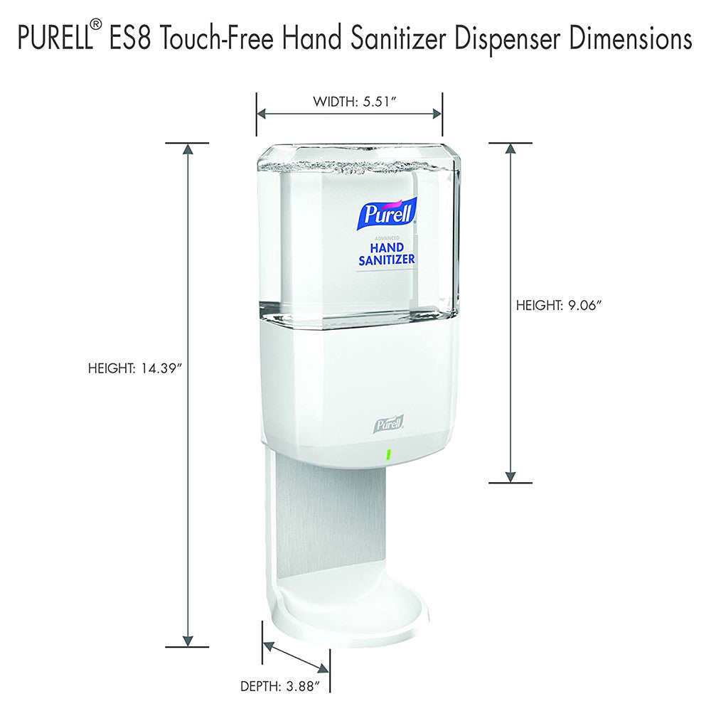 Purell ES8 Touch-Free Hand Sanitizer Dispenser - White, 1200 mL