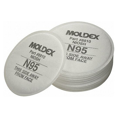 Moldex N95 Particulate Pre-Filters for 9000 Series Respirators - White