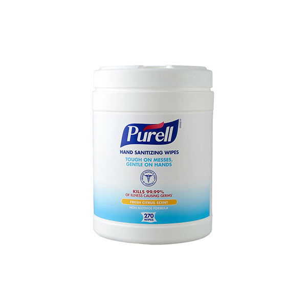 Purell Hand Sanitizing Wipes, Eco-Fit Canister - 270 Count, Case of 6 - No Insurance Medical Supplies