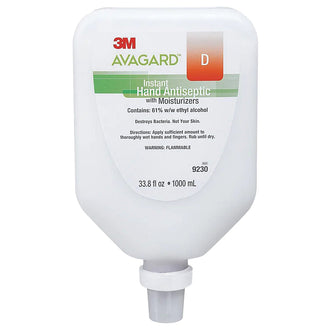 3M Avagard D Instant Hand Antiseptic Sanitizer with Moisturizers - 1000 mL - No Insurance Medical Supplies