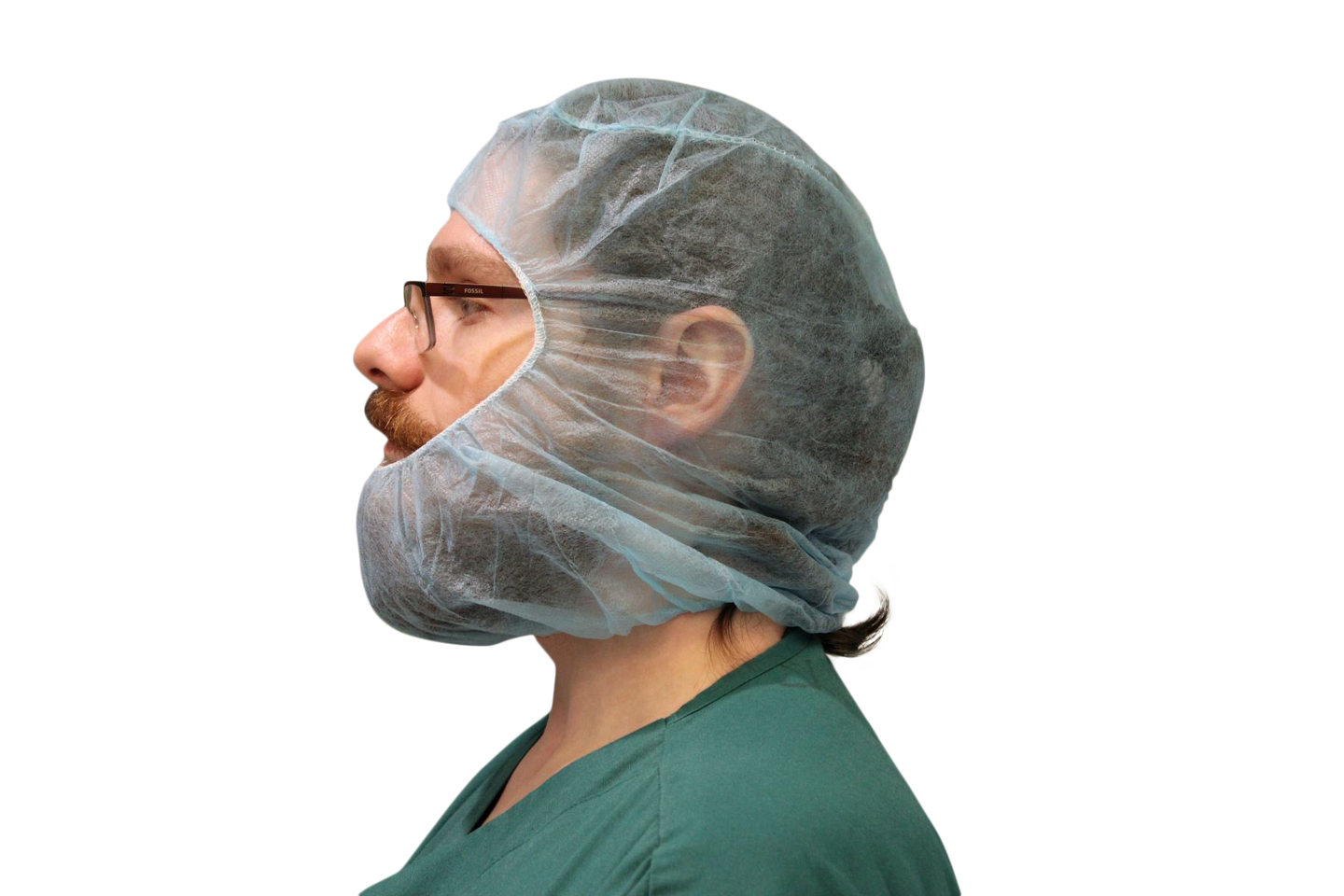 Disposable Surgeon Hood and Beard Cover, Blue