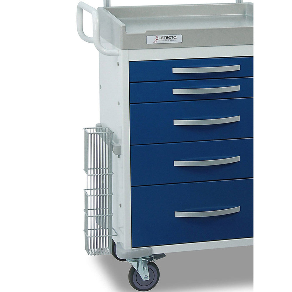 Detecto Catheter Holder with Accessory Rail for Rescue Cart