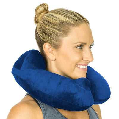 Vive Health Xtra-Comfort Inflatable Travel Neck Pillow - Blue