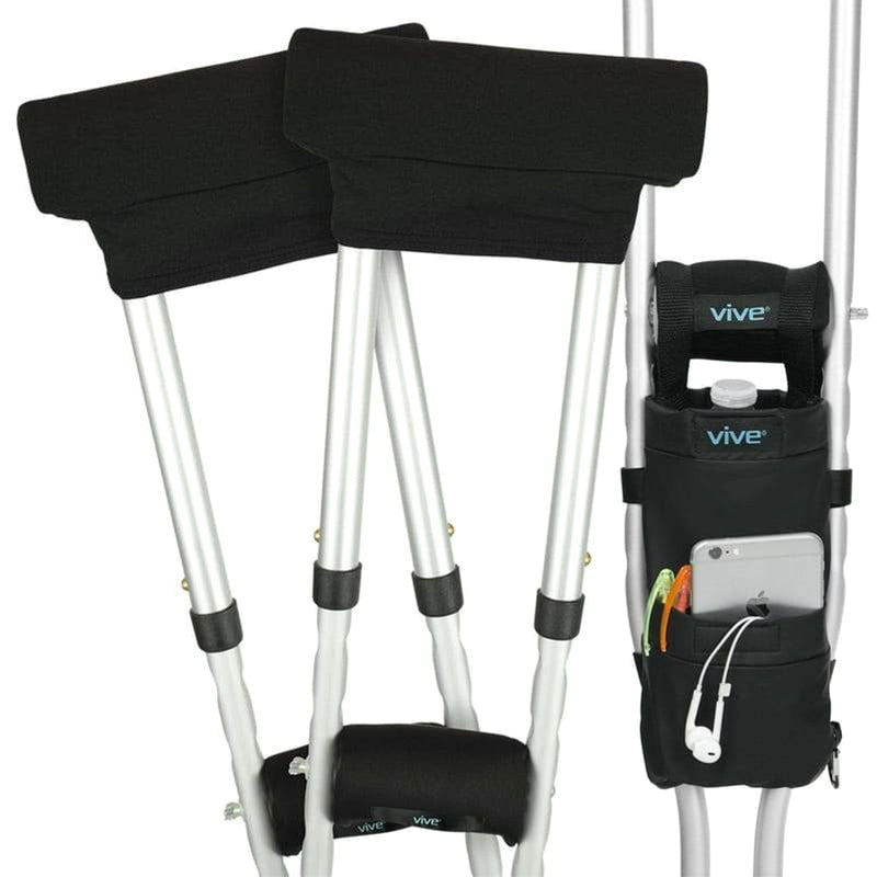 Vive Health Crutch Pad Kit - Black