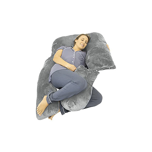 Vive Health Xtra-Comfort 3 Piece U-Shaped Body Pillow - Gray