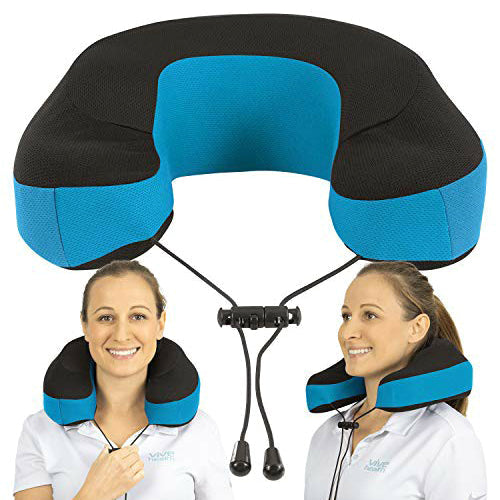 Vive Health Xtra-Comfort Memory Foam Neck Travel Pillow