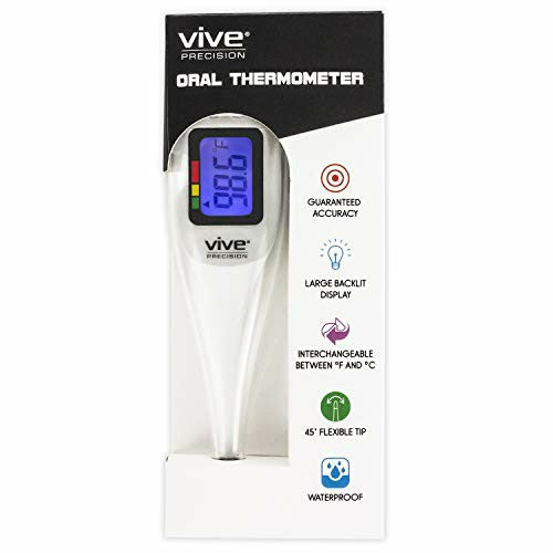 Vive Health Precision Digital Oral Thermometer - Gray