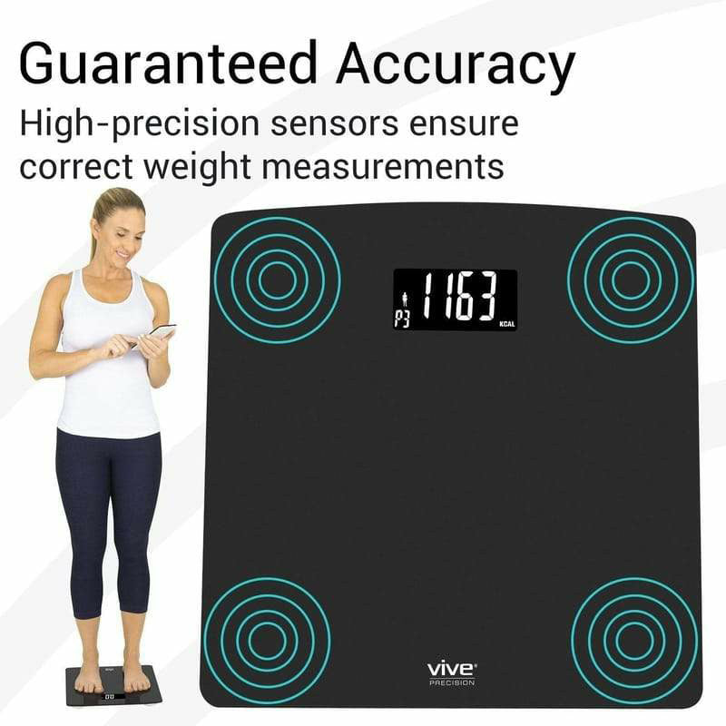 Vive Health Digital Scale Compatible with Smart Devices White