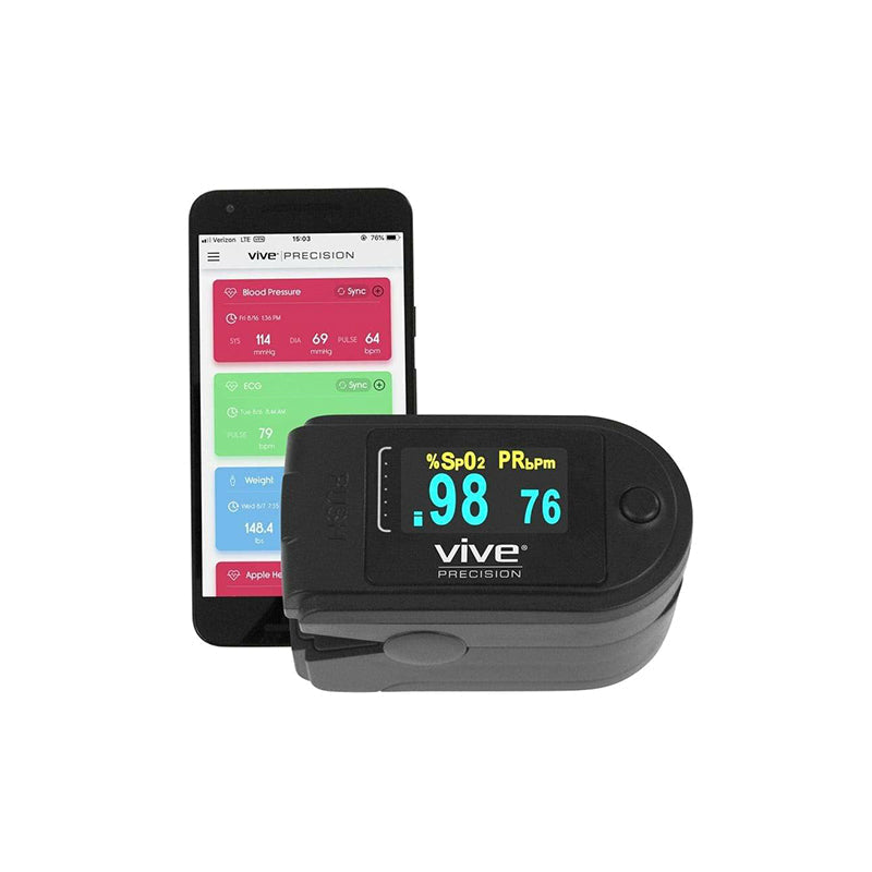 Vive Health Blood Pressure Monitor Compatible with Smart Devices Black